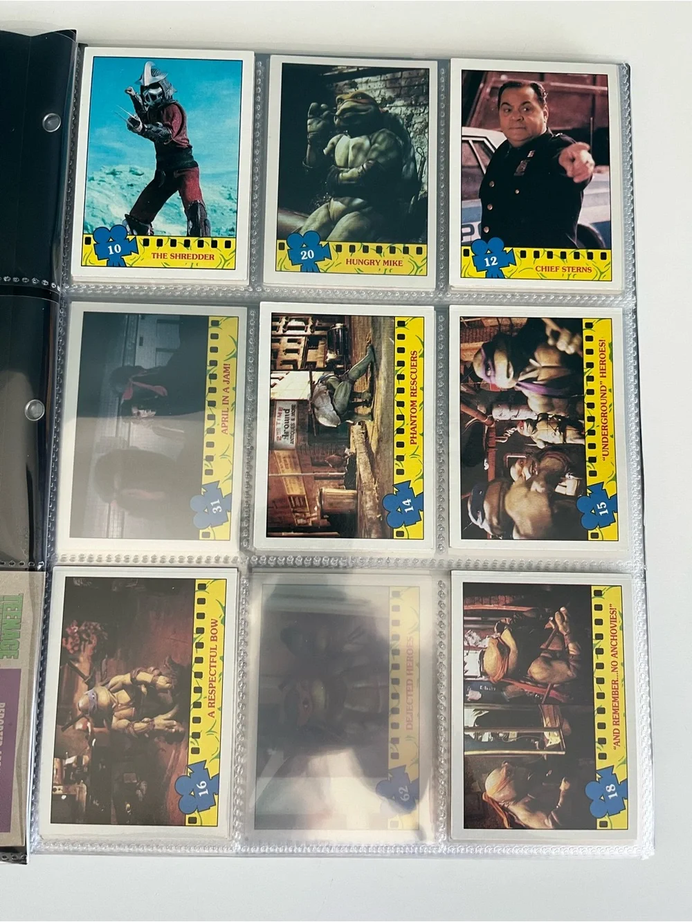 1990 Topps Teenage Mutant Ninja Turtles TMNT Movie Trading Cards